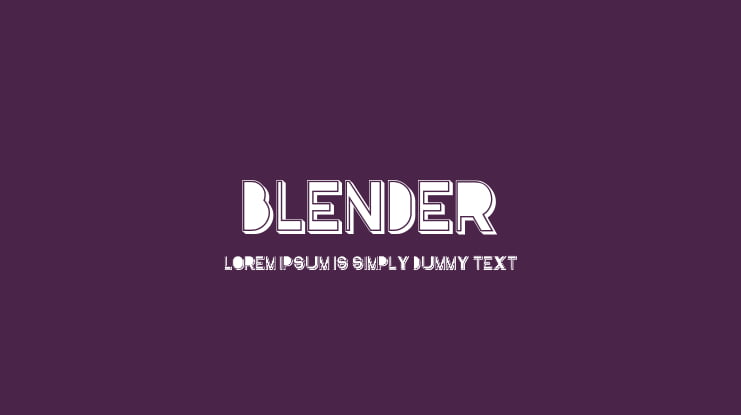 Blender Font