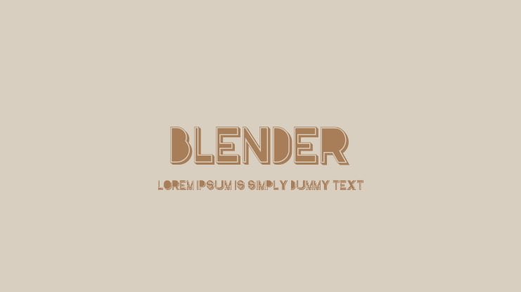 Blender Font