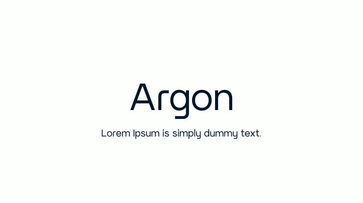 Argon Font Family