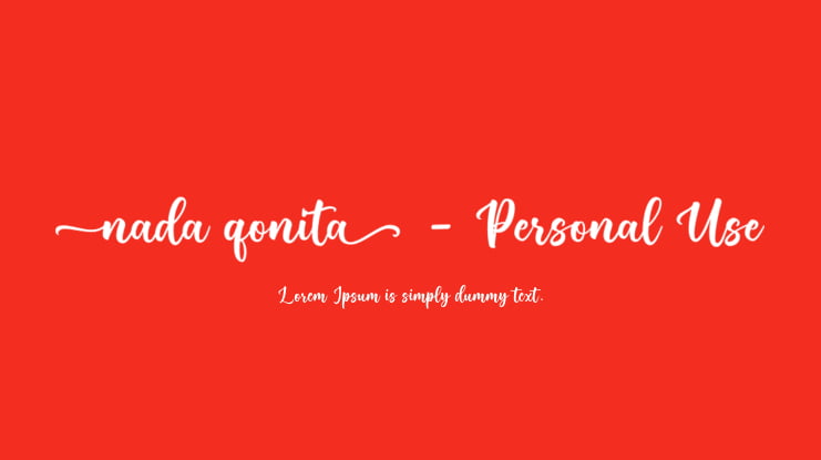 Nada Qonita - Personal Use Font