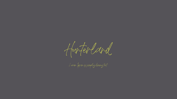 Hunterland Font