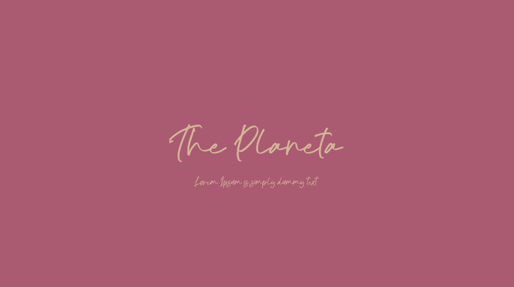 The Planeta Font