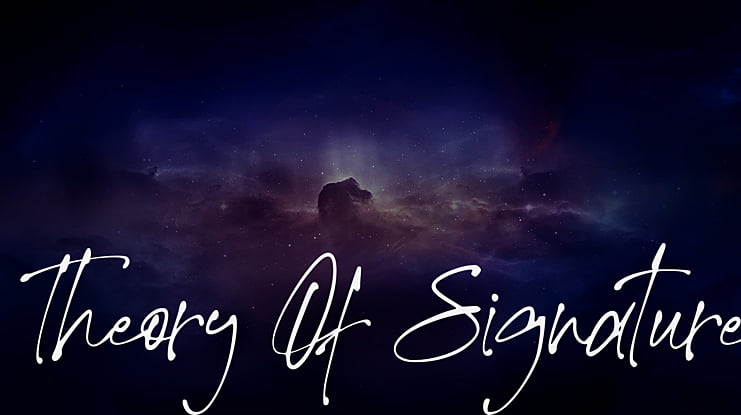 Theory Of Signature Font