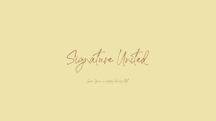 Signature United Font