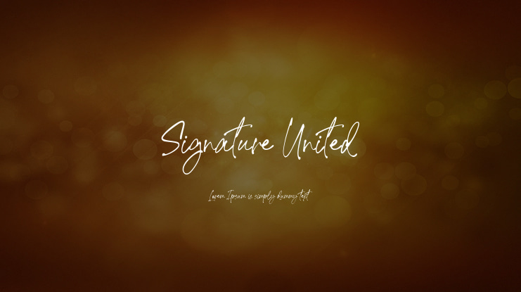 Signature United Font