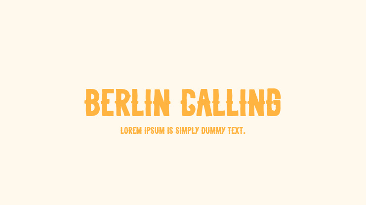 Berlin Calling Font