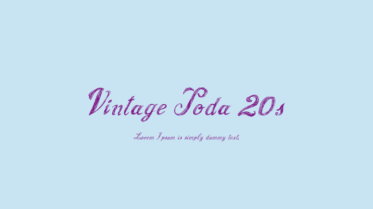 Vintage Soda 20s Font