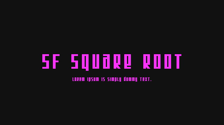 SF Square Root Font Family