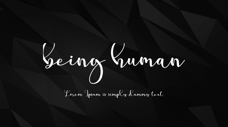 being human Font Family