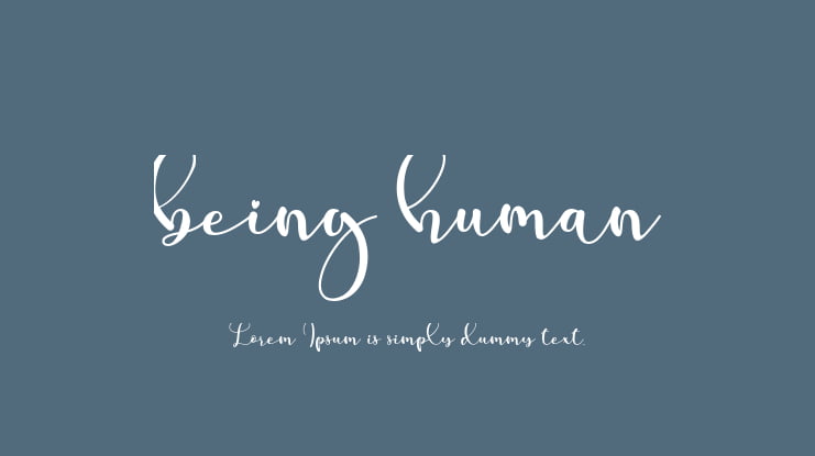 being human Font Family
