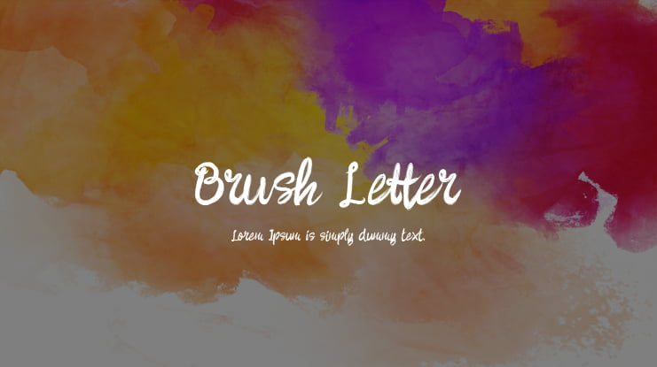 Brush Letter Font