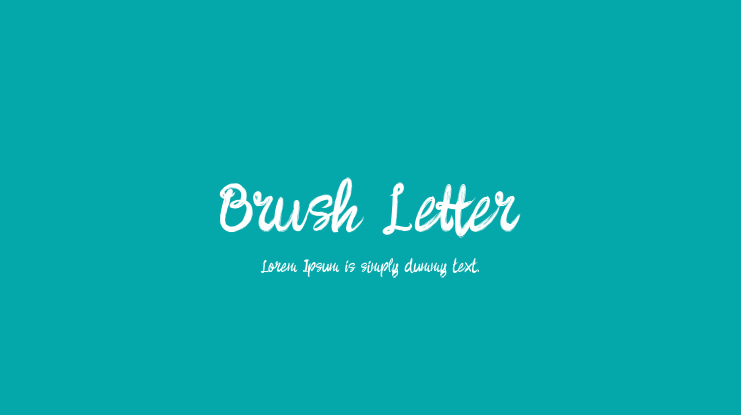 Brush Letter Font