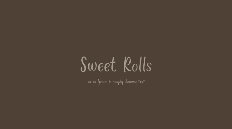 Sweet Rolls Font