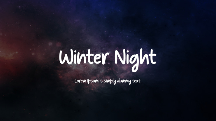 Winter Night Font