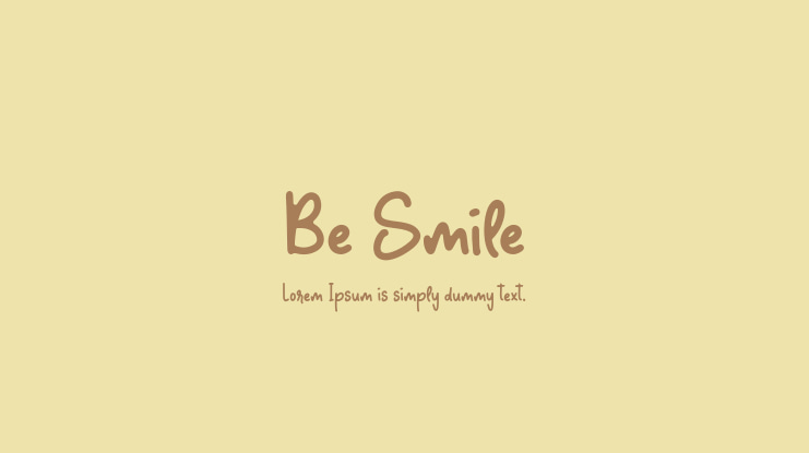 Be Smile Font