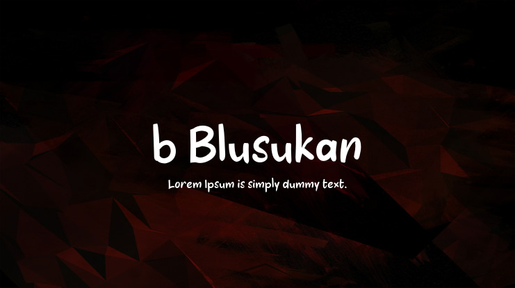 b Blusukan Font