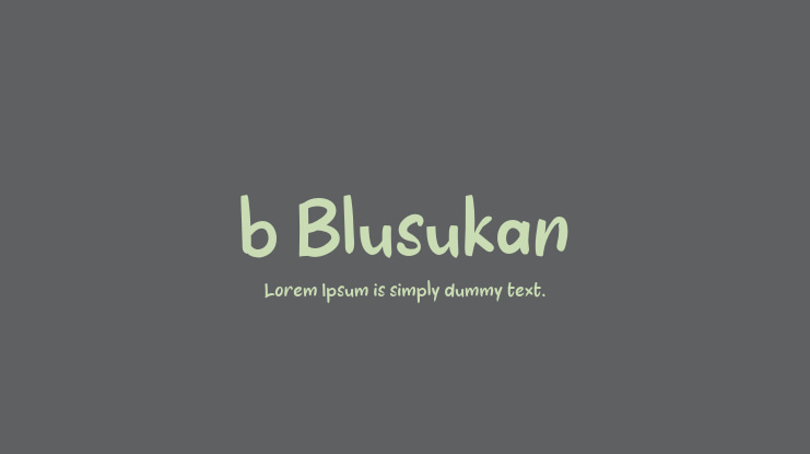 b Blusukan Font