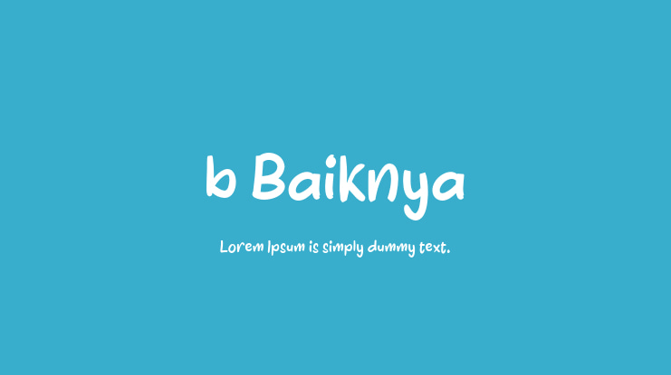 b Baiknya Font