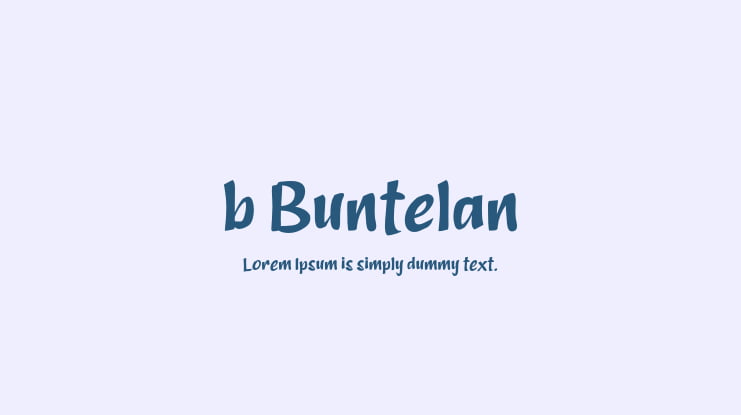 b Buntelan Font