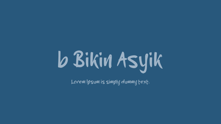 b Bikin Asyik Font