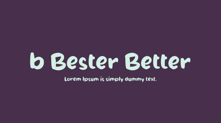 b Bester Better Font