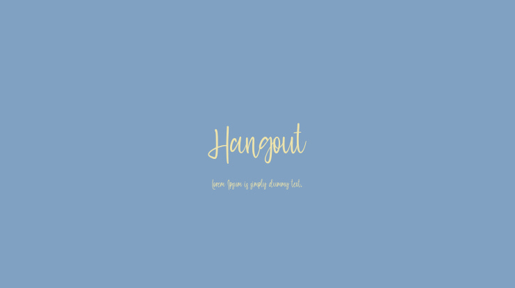 Hangout Font