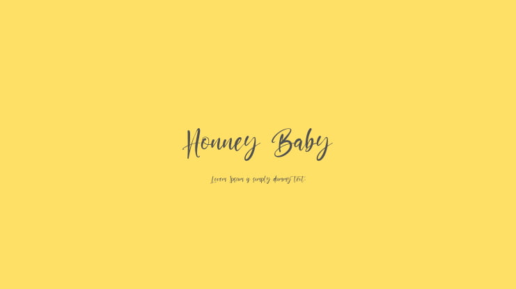 Honney Baby Font