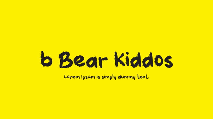 b Bear Kiddos Font