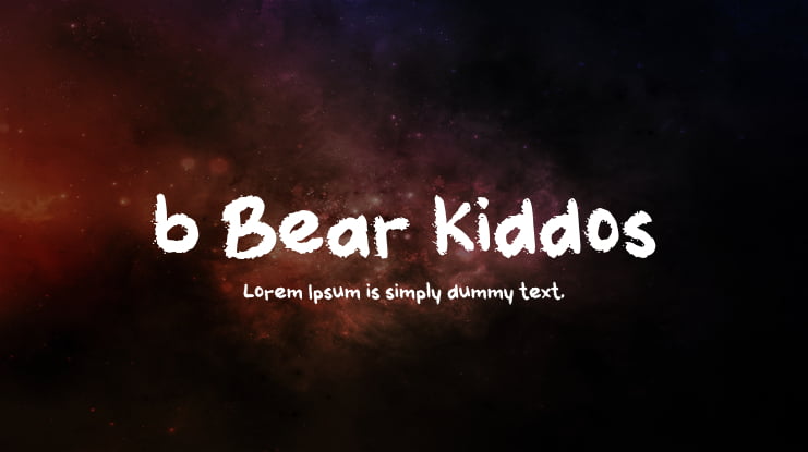 b Bear Kiddos Font