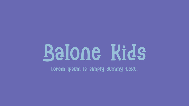 Balone Kids Font