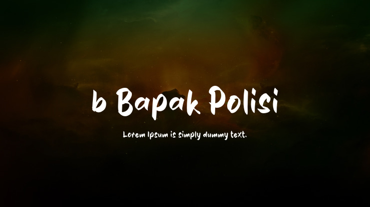 b Bapak Polisi Font