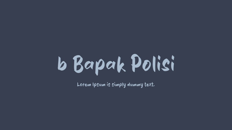 b Bapak Polisi Font