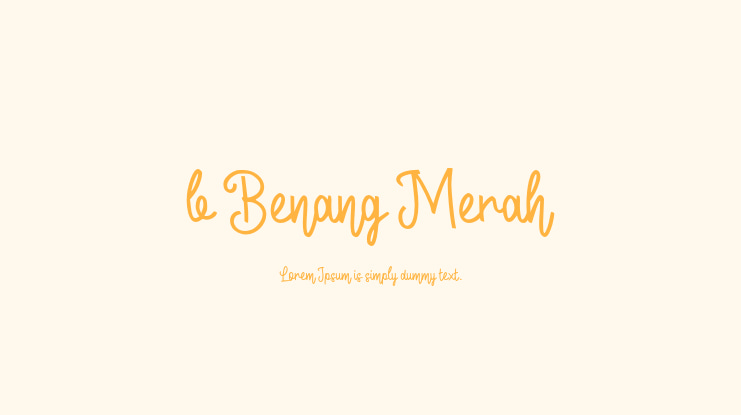 b Benang Merah Font