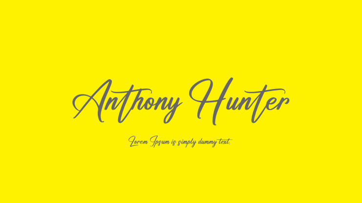 Anthony Hunter Font