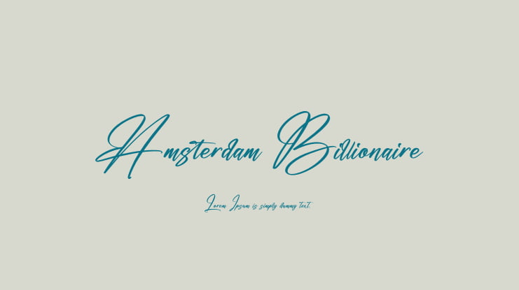 Amsterdam Billionaire Font