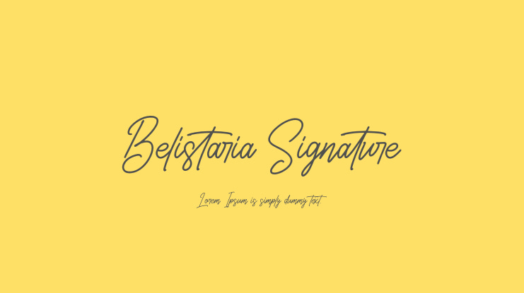 Belistaria Signature Font