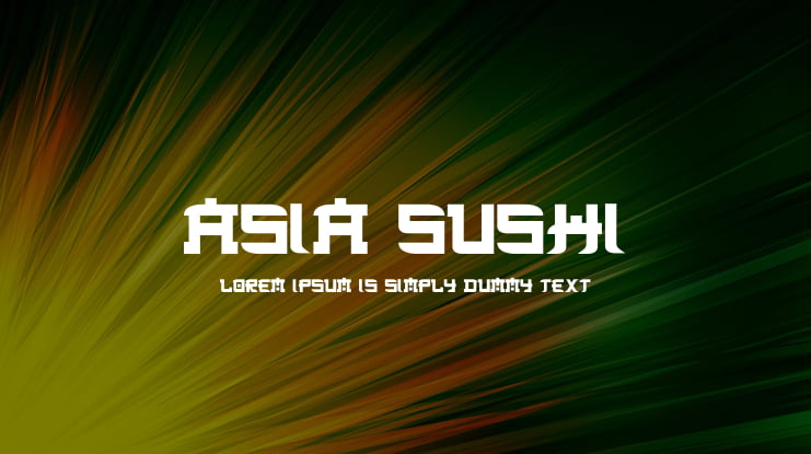 Asia Sushi Font