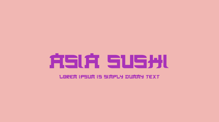 Asia Sushi Font