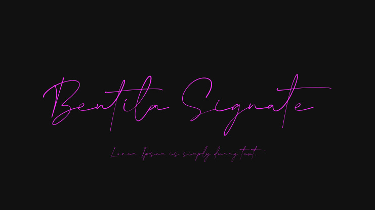 Bentila Signate Font