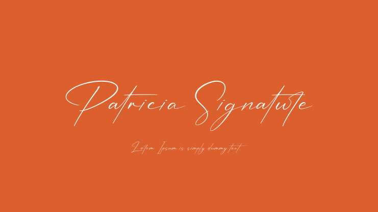 Patricia Signature Font