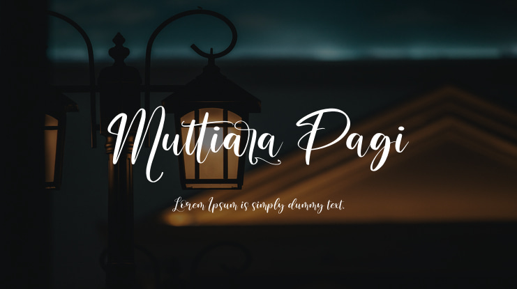 Muttiara Pagi Font
