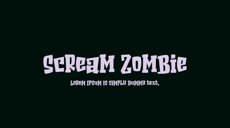 Scream Zombie Font