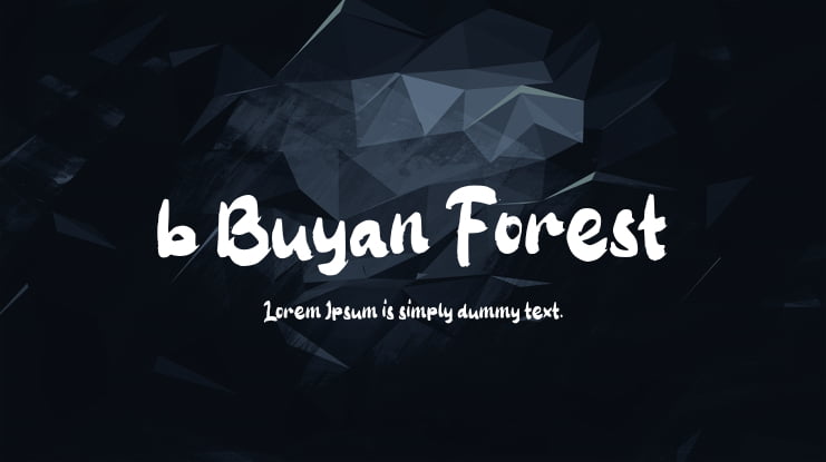 b Buyan Forest Font