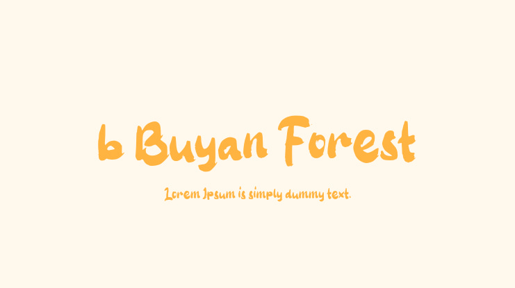 b Buyan Forest Font