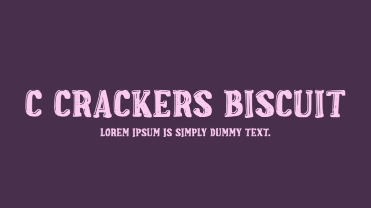 c Crackers Biscuit Font