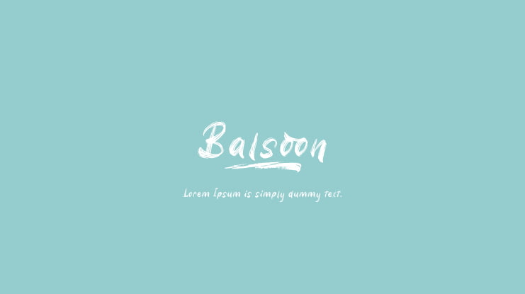 Balsoon Font