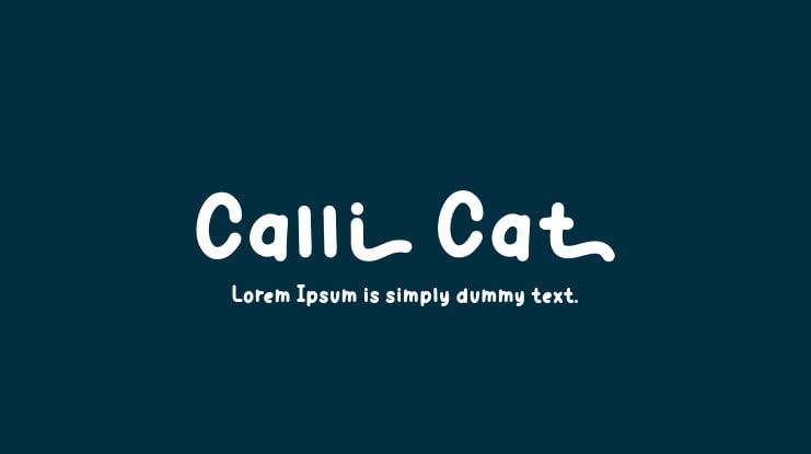 Calli Cat Font