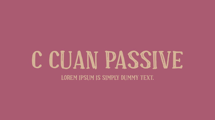 c Cuan Passive Font