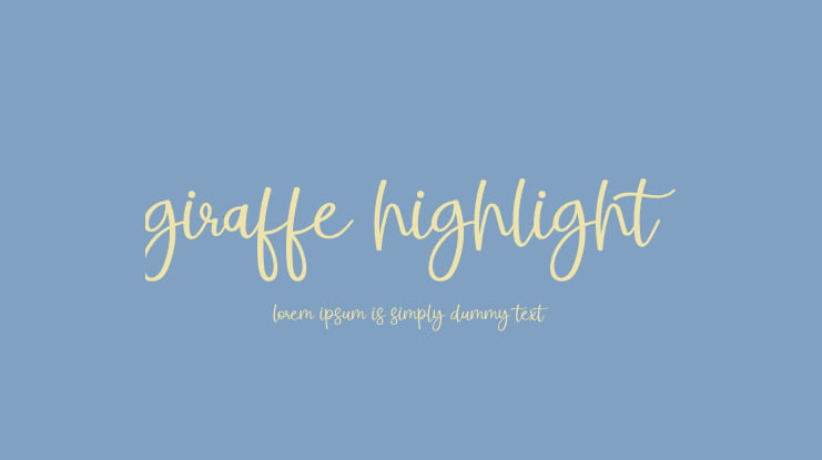 Giraffe Highlight Font