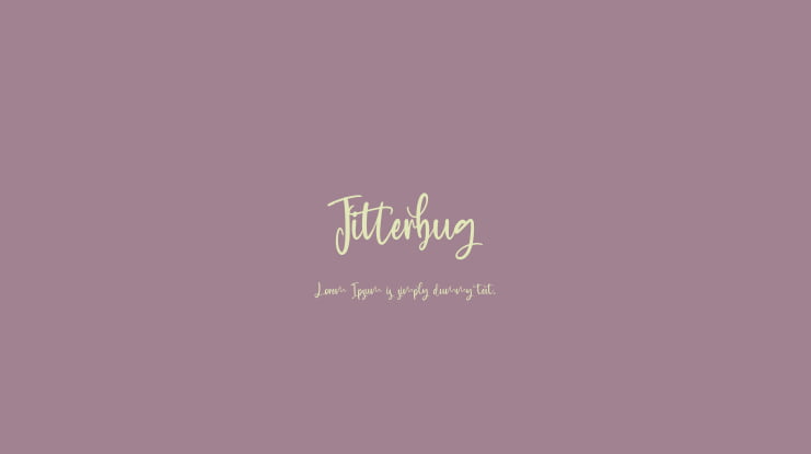 Jitterbug Font